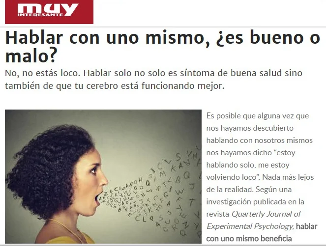 ¿Hablar solo es perjudicial?