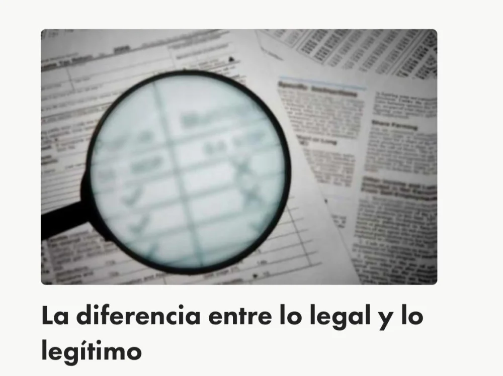 Distinciones Entre Lo Legal y Lo Legítimo