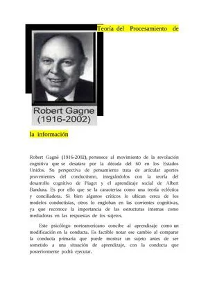 La teoría del aprendizaje de Robert Gagné detallada