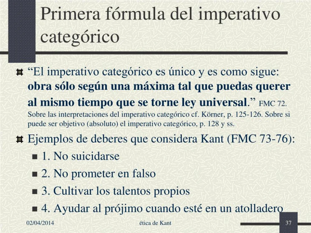 La esencia del imperativo categórico de Kant