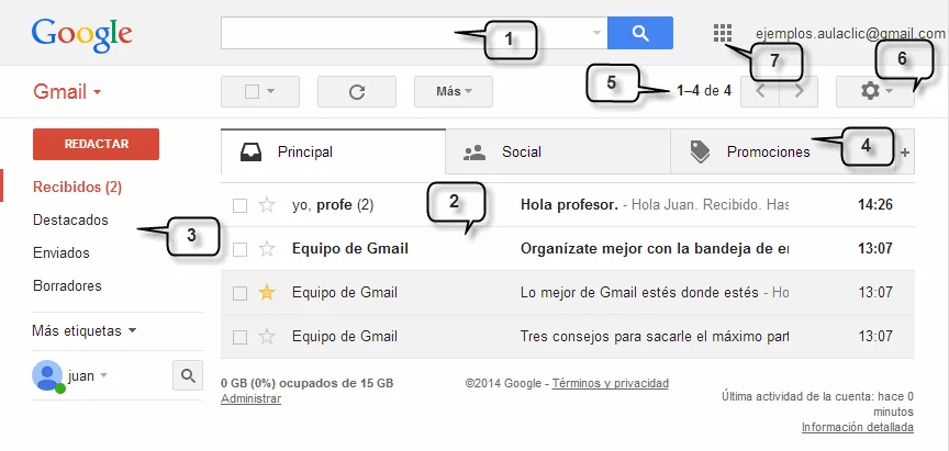 Elementos esenciales de un correo electrónico