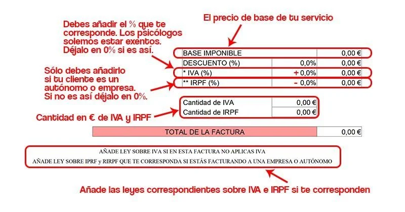 Guía para Emitir Facturas como Psicólogo Autónomo en España