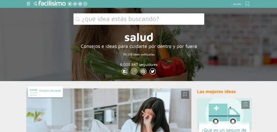 Top sitios web para el bienestar y la salud