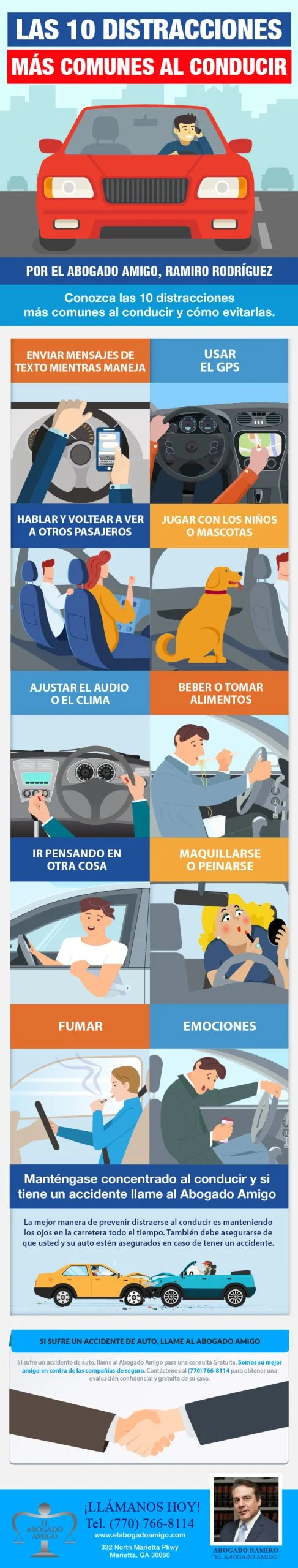 Distracciones Comunes al Conducir que Debes Evitar