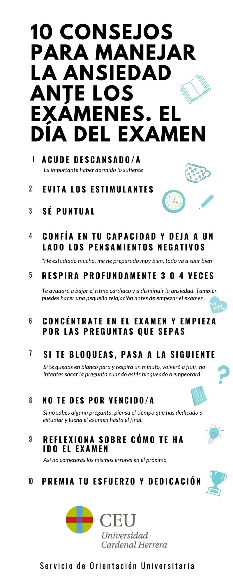 Estrategias para manejar la ansiedad antes de los exámenes
