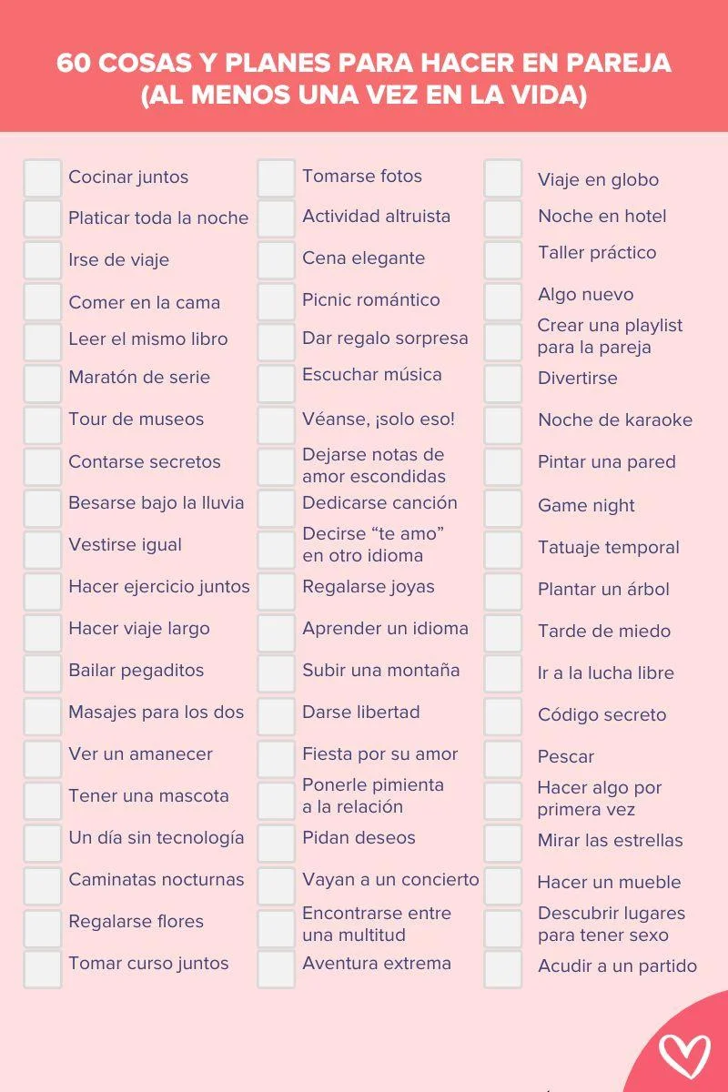 Actividades para disfrutar en pareja