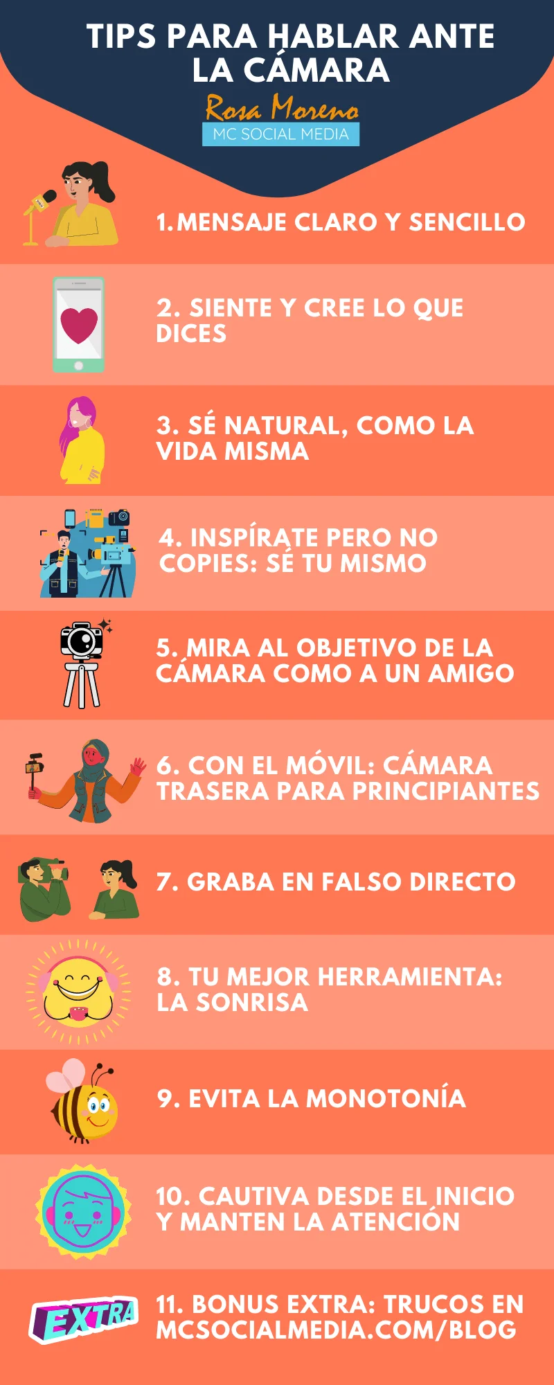 Consejos para Hablar con Eficacia Frente a la Cámara