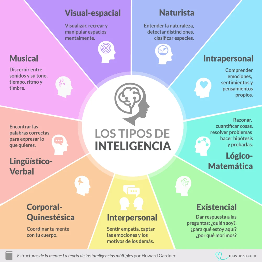 Variedad de inteligencias según la teoría de Gardner