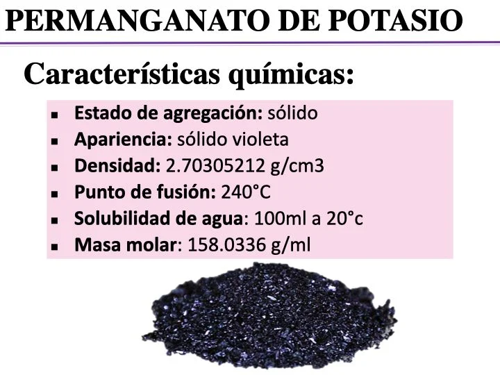 Propiedades y usos del permanganato de potasio