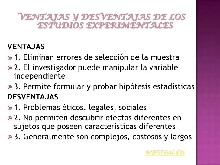 Pros y contras de la investigación experimental