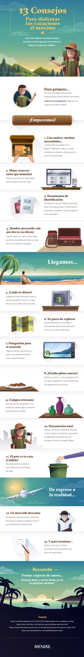 Consejos para disfrutar al máximo tus vacaciones