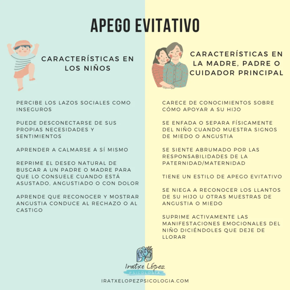 Impacto del apego evitativo en la infancia