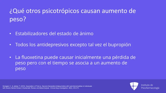 Efectos de la paroxetina en el aumento de peso