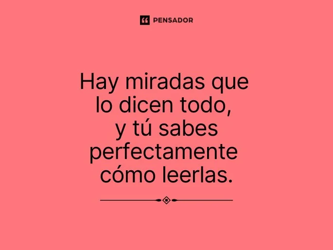 Significado profundo de las miradas en palabras