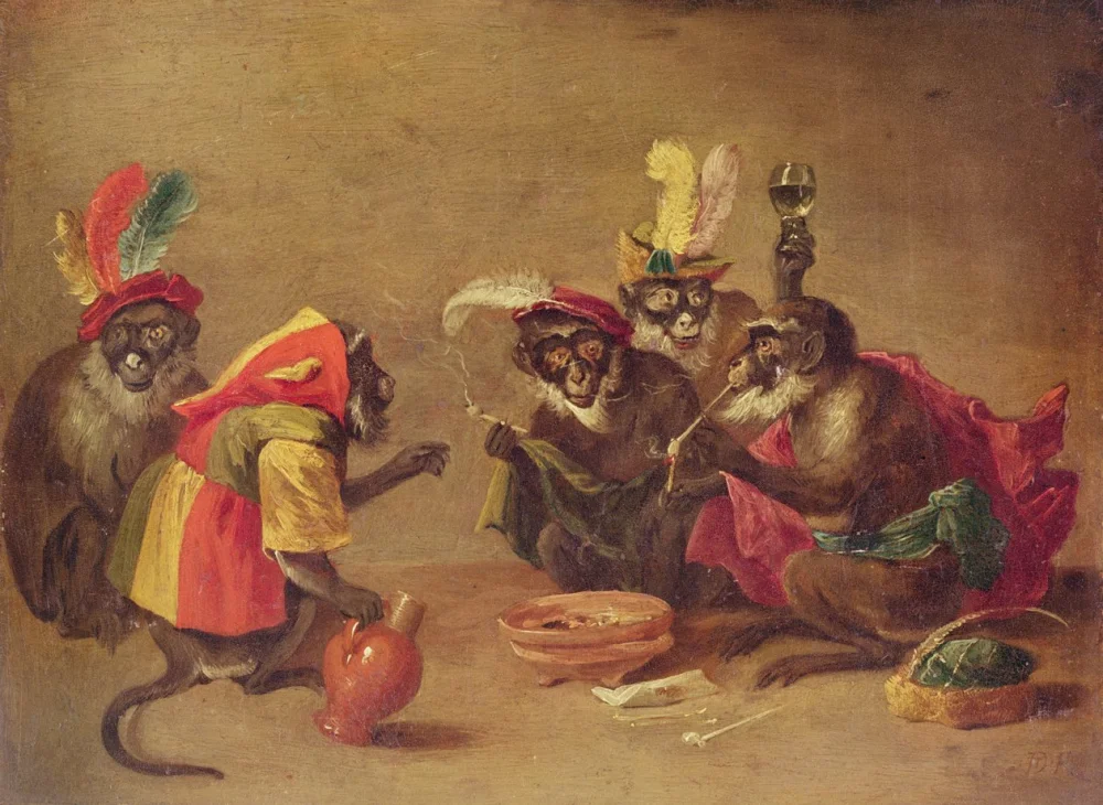 La Singerie: Arte y Sátira en Pinturas Fascinantes