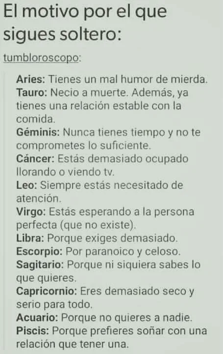 Razones por las que algunos siempre están solteros