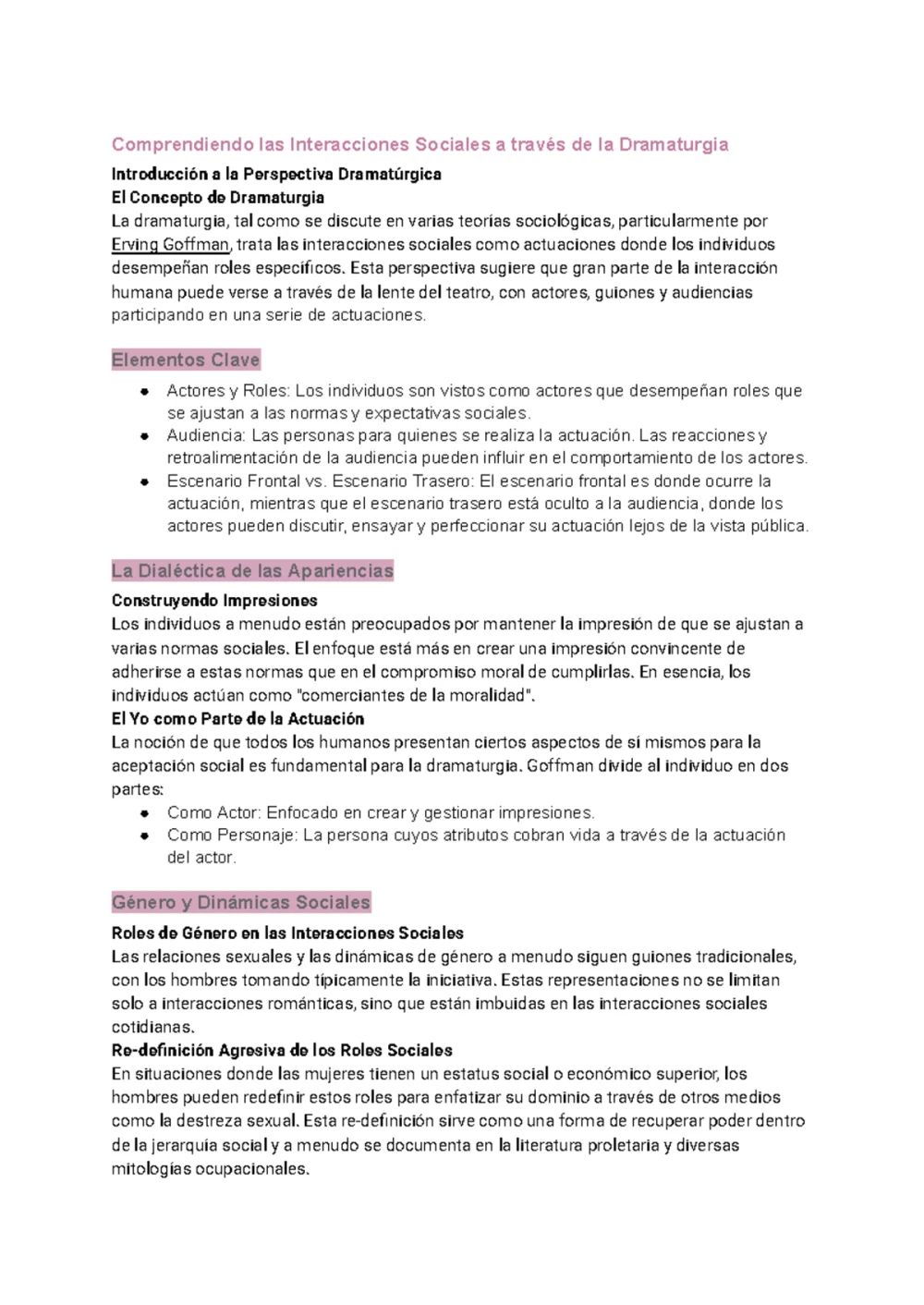 El enfoque dramatúrgico de Erving Goffman: Un análisis detallado