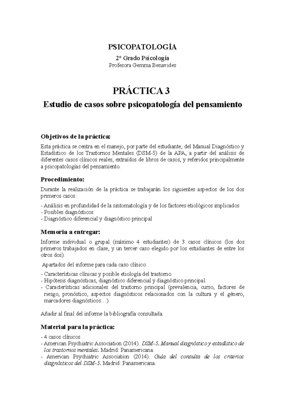 Análisis de Casos de Psicopatología del Pensamiento