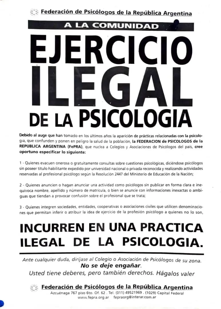 Práctica de psicología sin colegiación: implicaciones y riesgos legales