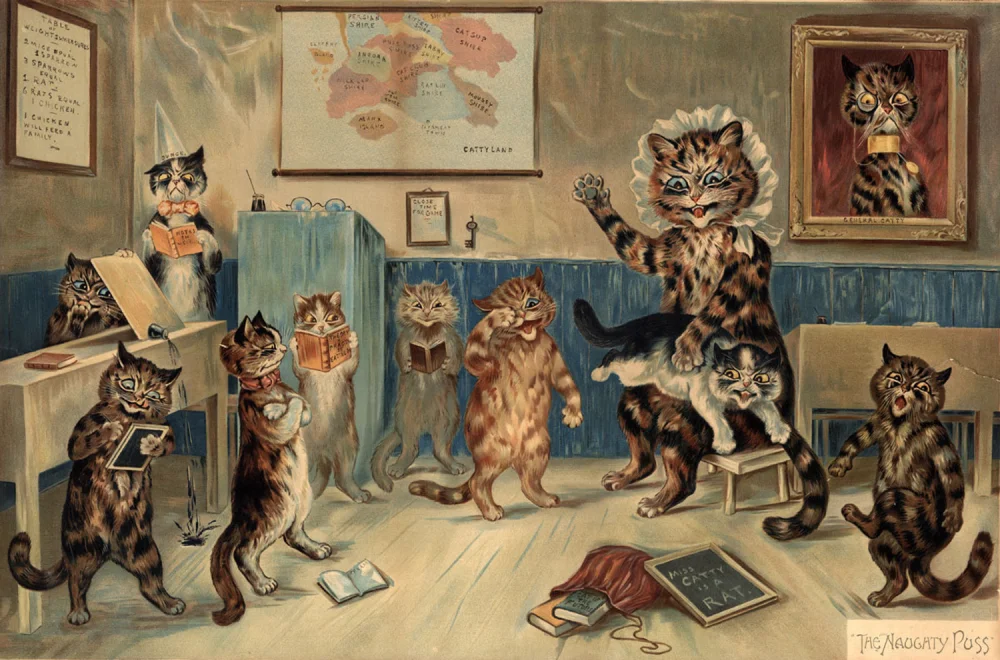 El arte felino y la esquizofrenia de Louis Wain