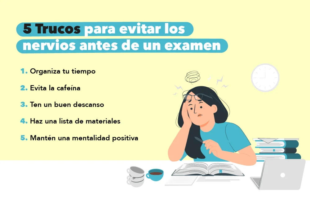 Técnicas para controlar nervios antes de los exámenes