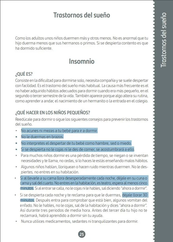 Razones para no permitir que los niños lloren hasta dormir
