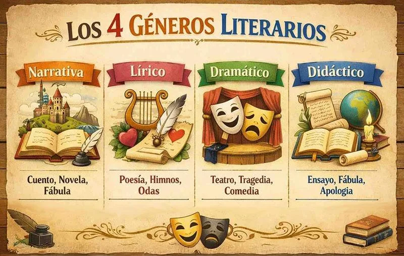 Diversidad de géneros en la novela literaria