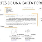 Elementos esenciales de una carta formal