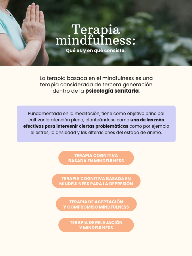 Aplicación del mindfulness en el tratamiento de la depresión